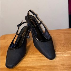 Black Sling-Back Heels    Wore once